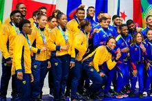 Daniel Paz, Luisa Fernanda Bonilla y Brigitte Carabalí, Judo