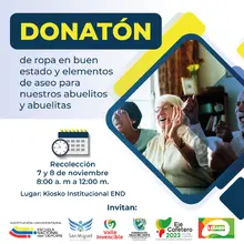 Donatón abuelos Hospital Geriátrico San Miguel