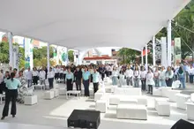 Biodiversidad y sostenibilidad en la carpa COP16 de la IU Escuela Nacional del Deporte