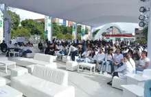 Biodiversidad y sostenibilidad en la carpa COP16 de la IU Escuela Nacional del Deporte