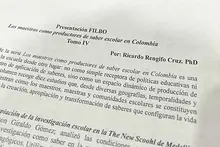 Docente Ricardo Rengifo presentó la colección "Los Maestros como Productores de Saber Escolar en Colombia" en la Feria Internacional del Libro de Bogotá