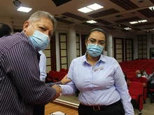 Estudiantes de 8vo semestre de Administración recibieron su gafete19